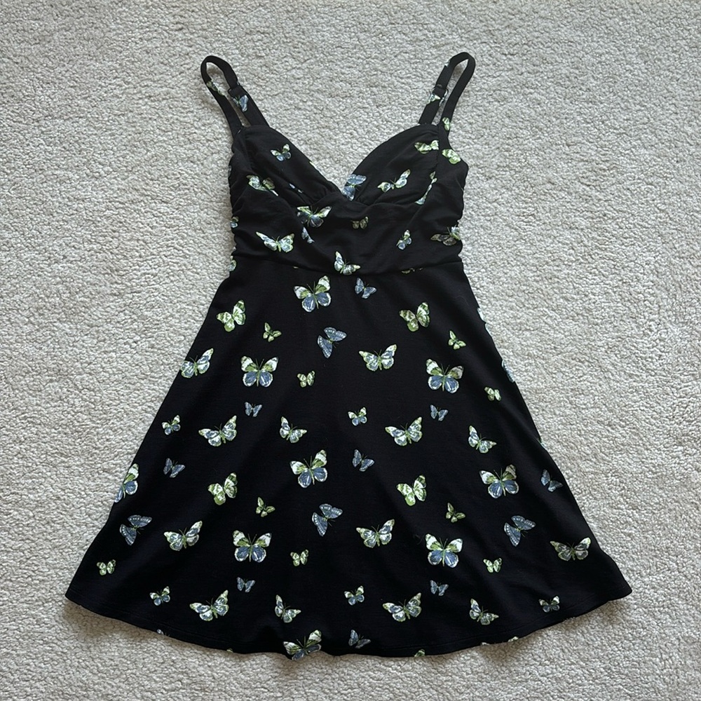 Urban Outfitters Black Butterfly Dress